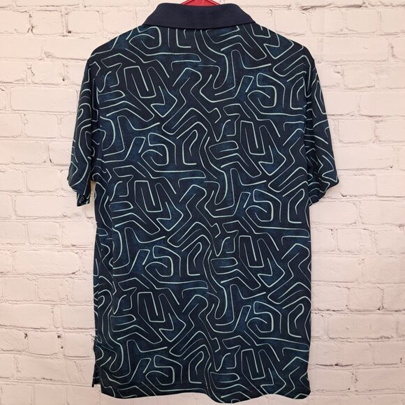 Goodfellow Geometric Print Polo T Shirt Men Size Medium - Picture 3 of 8